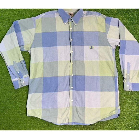 Vintage Cinch Button Down 2XL Patchwork Style Western Shirt XXL Work Macro Plaid - Picture 1 of 6